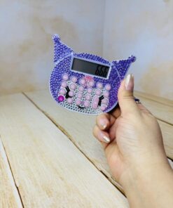 ماشین حساب نگین دار طرح کرومی کد 2637