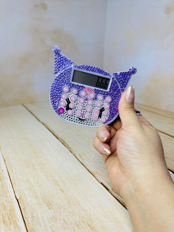 ماشین حساب نگین دار طرح کرومی کد 2637