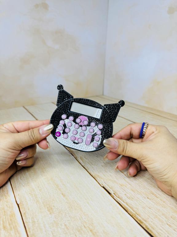 ماشین حساب نگین دار طرح کرومی کد 2637