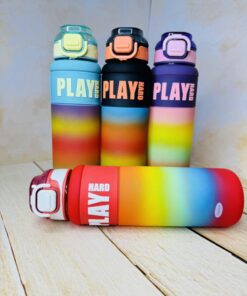 قمقمه اسپرت نی دار رنگین کمانی یک لیتری کد 2640