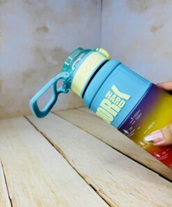 قمقمه اسپرت نی دار رنگین کمانی یک لیتری کد 2640