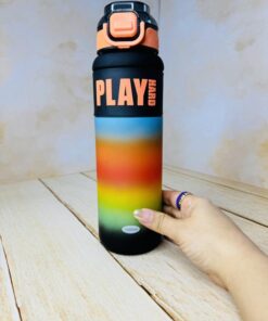 قمقمه اسپرت نی دار رنگین کمانی یک لیتری کد 2640