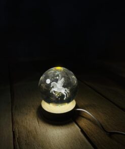 گوی شیشه ای چراغدار سه بعدی سایز بزرگ کد 2647