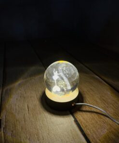 گوی شیشه ای چراغدار 3 بعدی سایز کوچک کد 2648