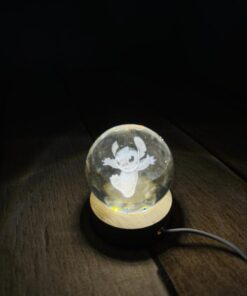 گوی شیشه ای چراغدار 3 بعدی سایز کوچک کد 2648