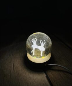 گوی شیشه ای چراغدار 3 بعدی سایز کوچک کد 2648