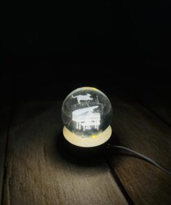 گوی شیشه ای چراغدار 3 بعدی سایز کوچک کد 2648