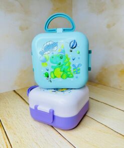 ظرف غذای یونیکورنی دوطبقه دسته دار کد 2651