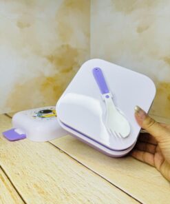 ظرف غذای یونیکورنی دوطبقه دسته دار کد 2651