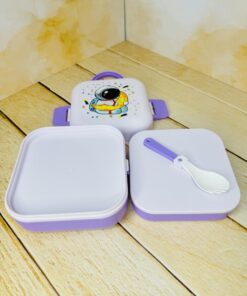 ظرف غذای یونیکورنی دوطبقه دسته دار کد 2651