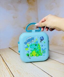 ظرف غذای یونیکورنی دوطبقه دسته دار کد 2651