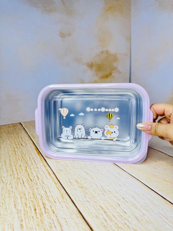 ظرف غذای مخزن استیل قاشق دار کد 2652