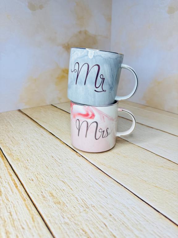 ماگ ست خانوم و اقا طرح ماربل کد 2657