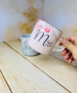 ماگ ست خانوم و اقا طرح ماربل کد 2657