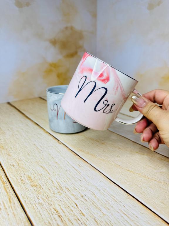 ماگ ست خانوم و اقا طرح ماربل کد 2657