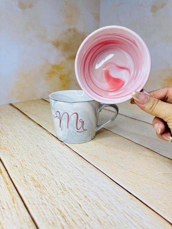 ماگ ست خانوم و اقا طرح ماربل کد2659