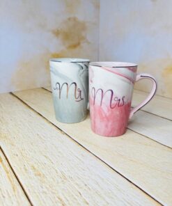 ماگ ست خانوم و اقا ماربل بلند کد 2658