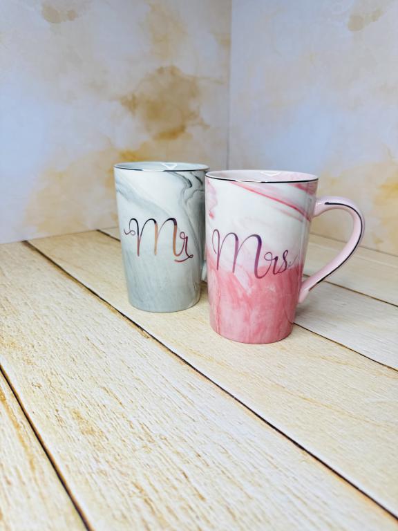 ماگ ست خانوم و اقا ماربل بلند کد 2658