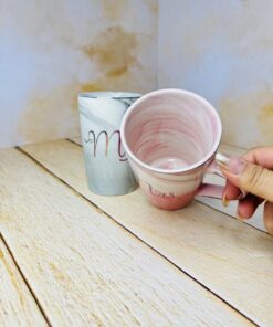 ماگ ست خانوم و اقا ماربل بلند کد 2658