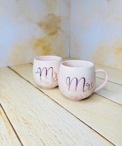 ست ماگ خانوم و اقا طرح ماربل فنجونی کد 2660