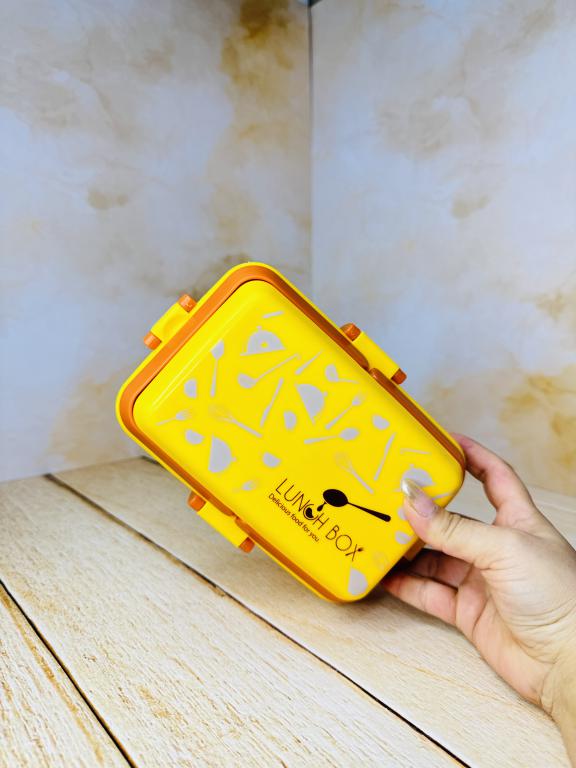 لانچ باکس ظرف غذای دوطبقه تک رنگ کد 2665