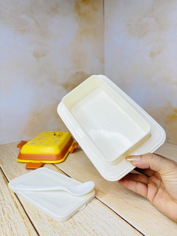 لانچ باکس ظرف غذای دوطبقه تک رنگ کد 2665