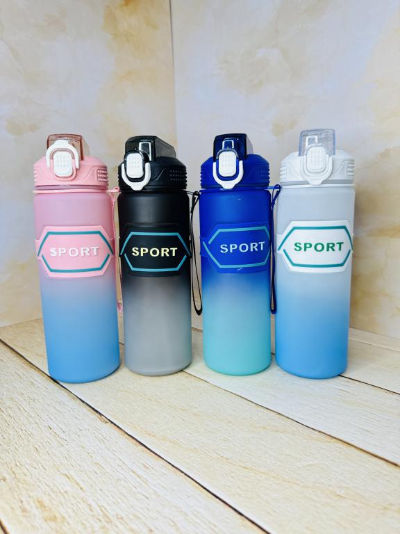 قمقمه ورزشی اسپرت دورسیلیکونی نی دار کد 2666