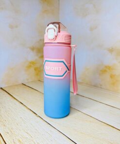 قمقمه ورزشی اسپرت دورسیلیکونی نی دار کد 2666