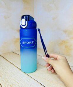 قمقمه ورزشی اسپرت دورسیلیکونی نی دار کد 2666