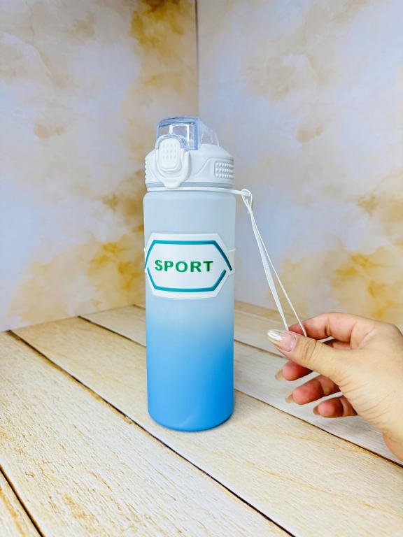 قمقمه ورزشی اسپرت دورسیلیکونی نی دار کد 2666