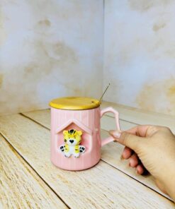 ماگ فانتزی طرح ببر برجسته در چوبی کد 2675