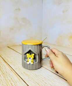 ماگ فانتزی طرح ببر برجسته در چوبی کد 2675