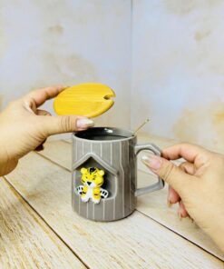 ماگ فانتزی طرح ببر برجسته در چوبی کد 2675