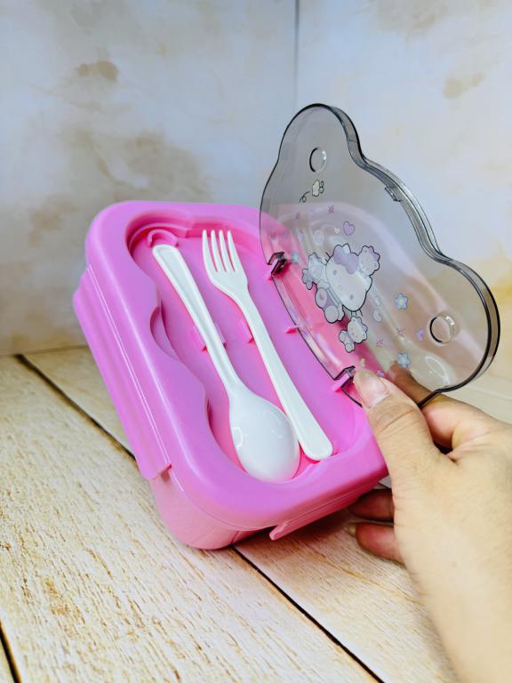 لانچ باکس ظرف غذا طرحدار درب تدی کد 2683