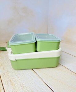 لانچ باکس فانتزی دوطبقه دسته دار طرح حیوانات کد 2684