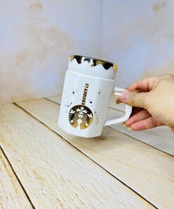 ماگ سرامیکی درپیچی اینه دار استارباکس کد 2686