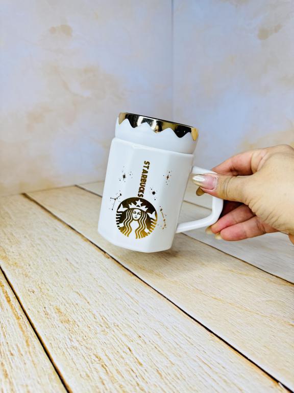 ماگ سرامیکی درپیچی اینه دار استارباکس کد 2686