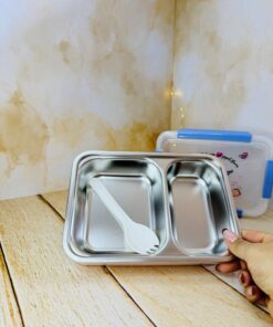 ظرف غذای داخل استیل طرح کرومی کد2767