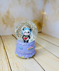 گوی موزیکال پمپی چراغدار بزرگ کرومی و استیچ کد 2779