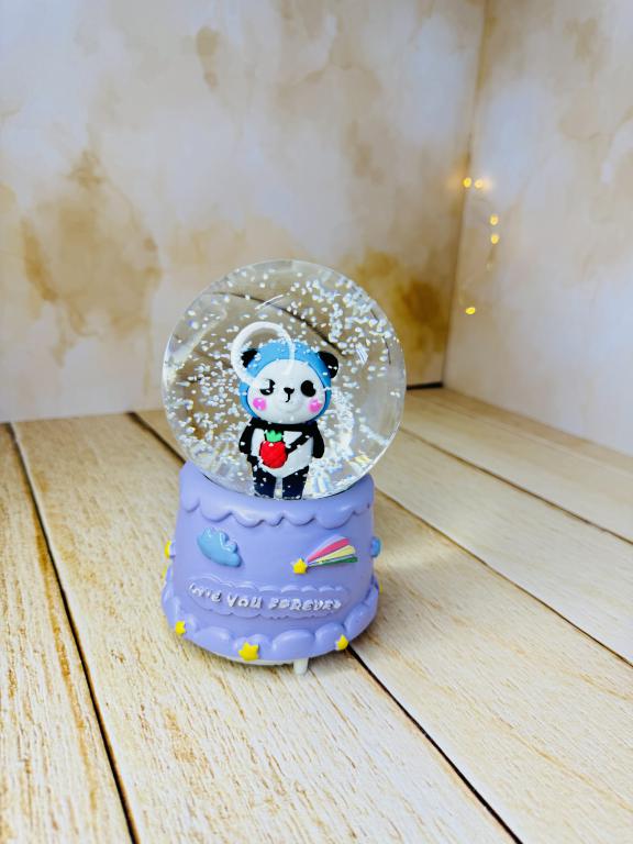 گوی موزیکال پمپی چراغدار بزرگ کرومی و استیچ کد 2779