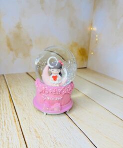 گوی موزیکال پمپی چراغدار بزرگ کرومی و استیچ کد 2779