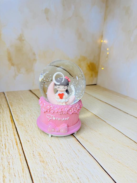 گوی موزیکال پمپی چراغدار بزرگ کرومی و استیچ کد 2779