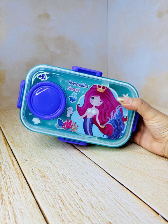 ظرف غذا و چاشت طرح فانتزی جادار دو طبقه کد 2691