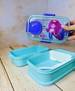 ظرف غذا و چاشت طرح فانتزی جادار دو طبقه کد 2691