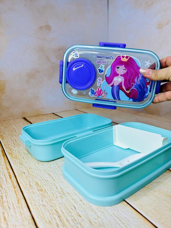 ظرف غذا و چاشت طرح فانتزی جادار دو طبقه کد 2691