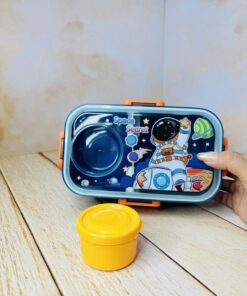 ظرف غذا و چاشت طرح فانتزی جادار دو طبقه کد 2691