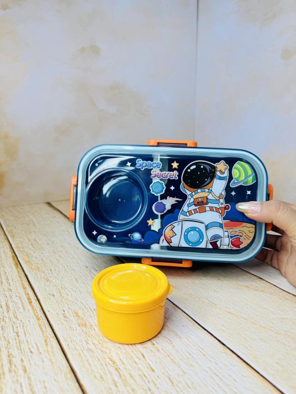 ظرف غذا و چاشت طرح فانتزی جادار دو طبقه کد 2691