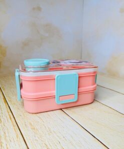 ظرف غذا و چاشت طرح فانتزی جادار دو طبقه کد 2691