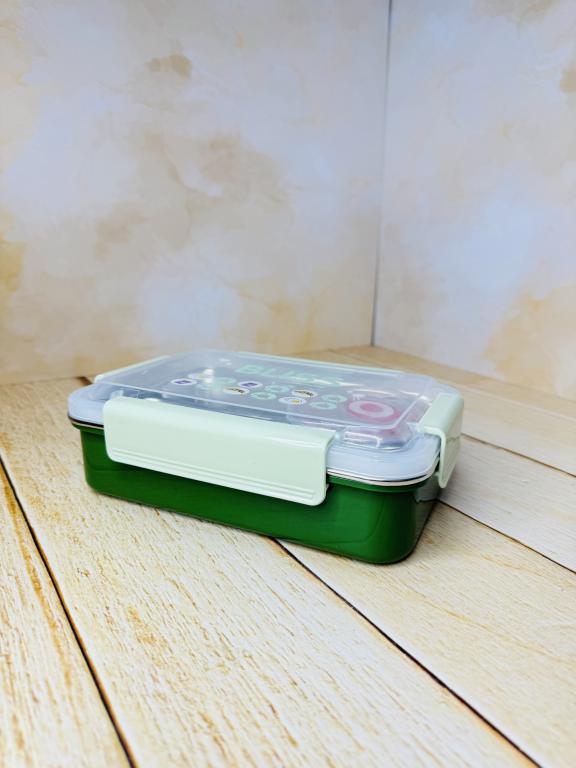 لانچ باکس 3 قسمتی مخزن استیل چهار قفله SMILE کد 2692