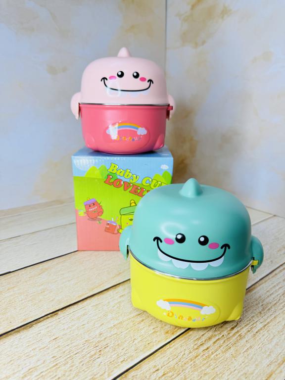 لانچ باکس استیل طرح دایناسور خنگول کد 2694